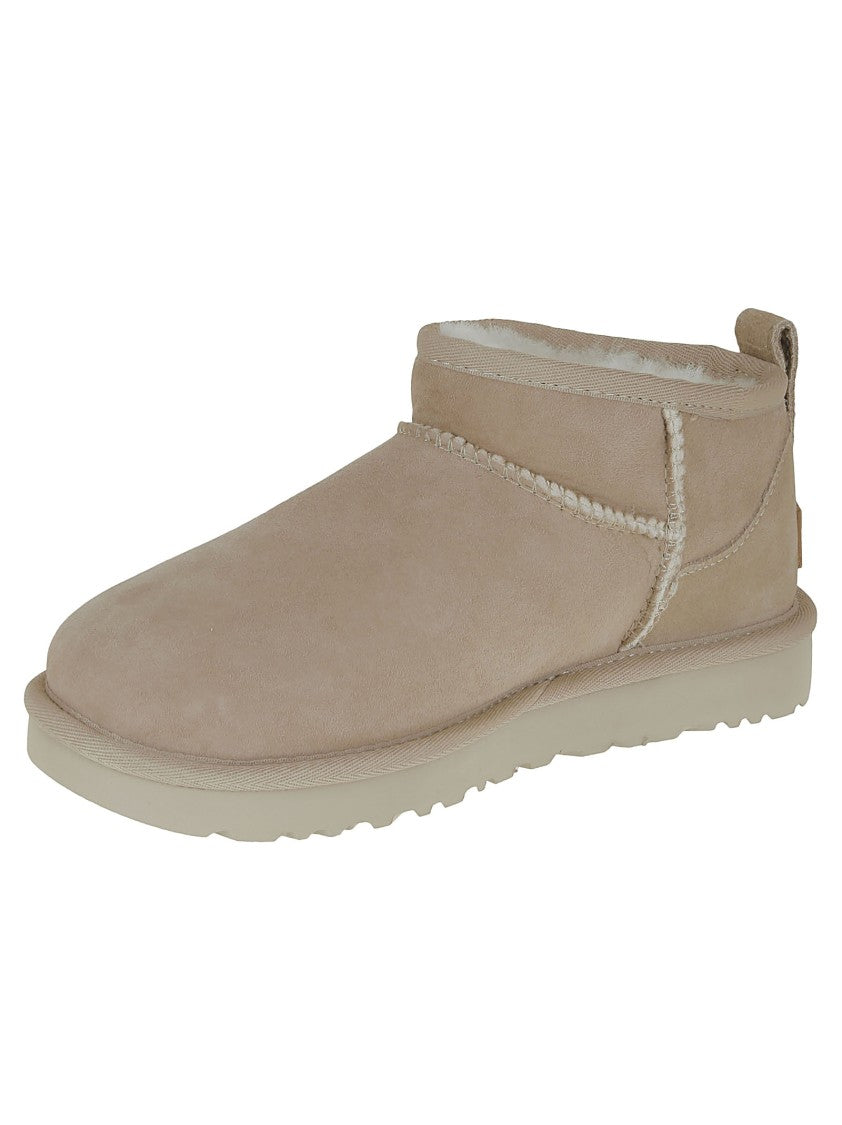 Ugg Sheepskin And Suede Ultra Mini Boots