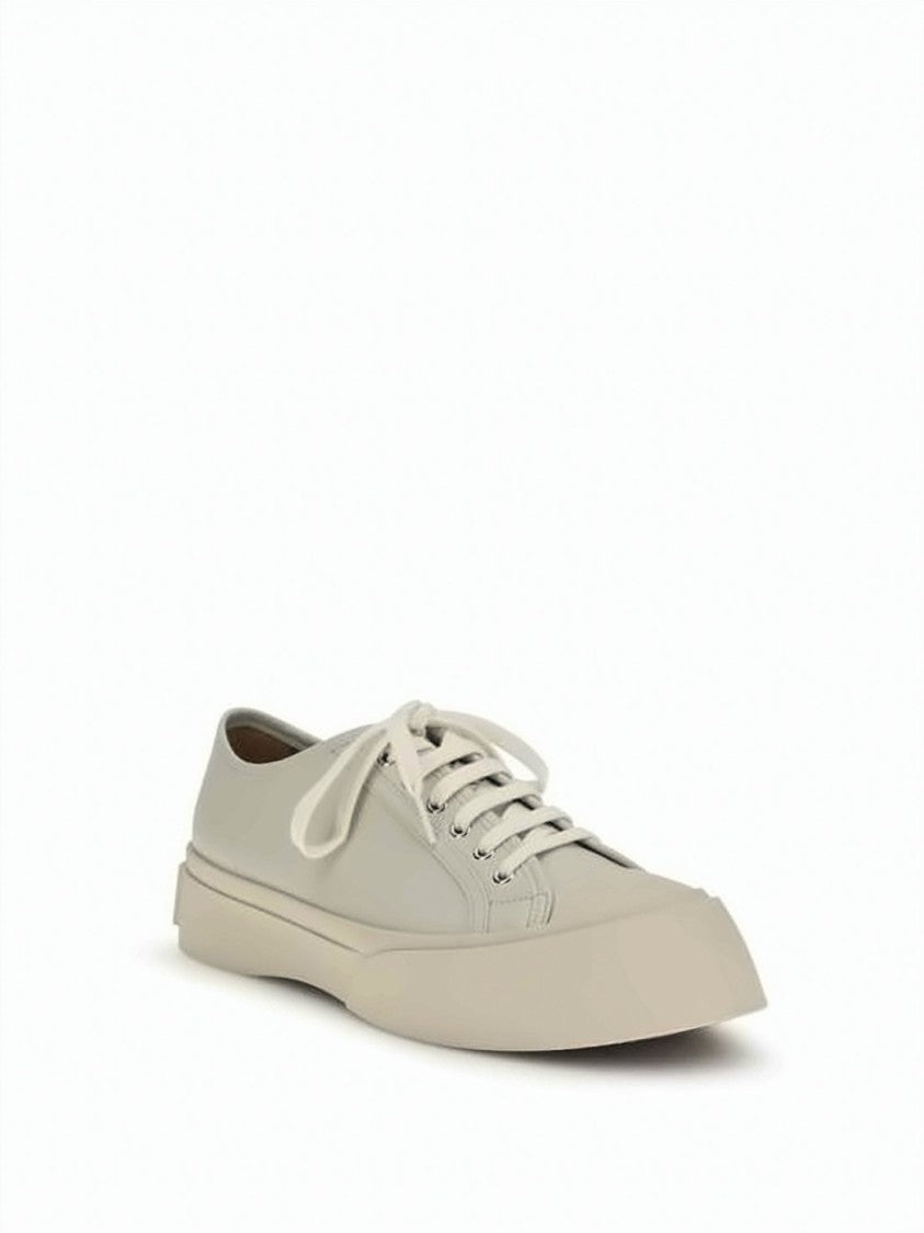 Marni Calf Leather Sneakers With Embossed Logo Detail