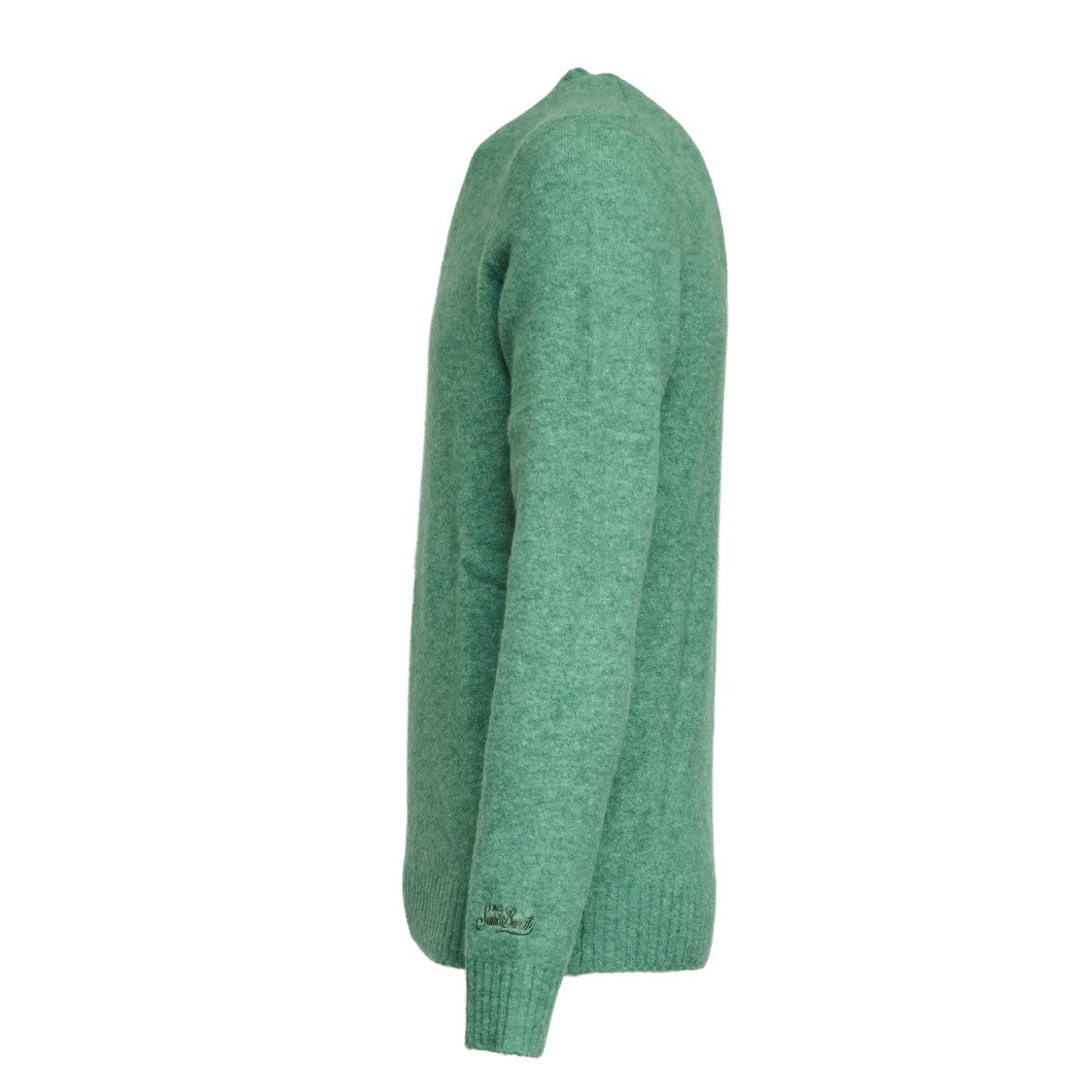 Mc2 Saint Barth Alpaca Knit Sweater In Sage Green