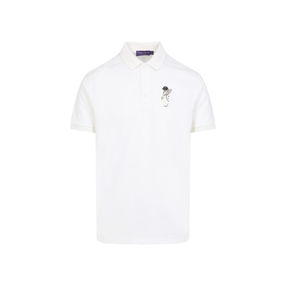 Ralph Lauren X Purple Label White Cotton Piqué Polo