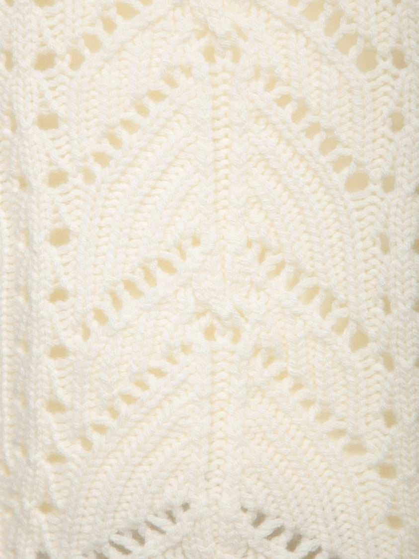 Loulou Studio White Knitwear With Cable Knit Patterns