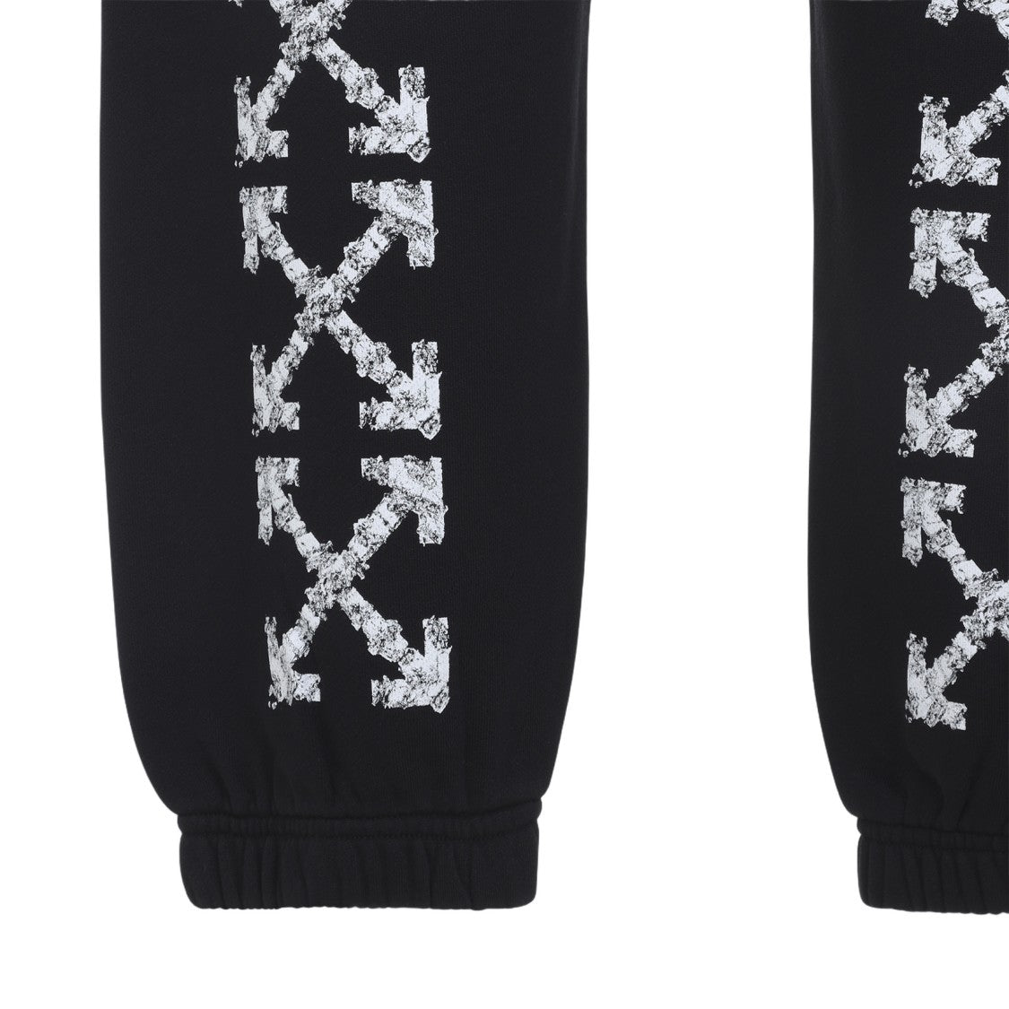 Off-White Black Casual Trousers With Elasticated Waistband