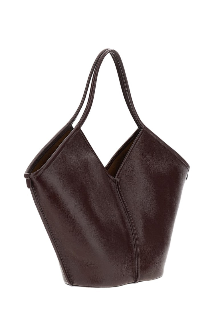 Hereu Red Leather Calella Distressed Tote Bag