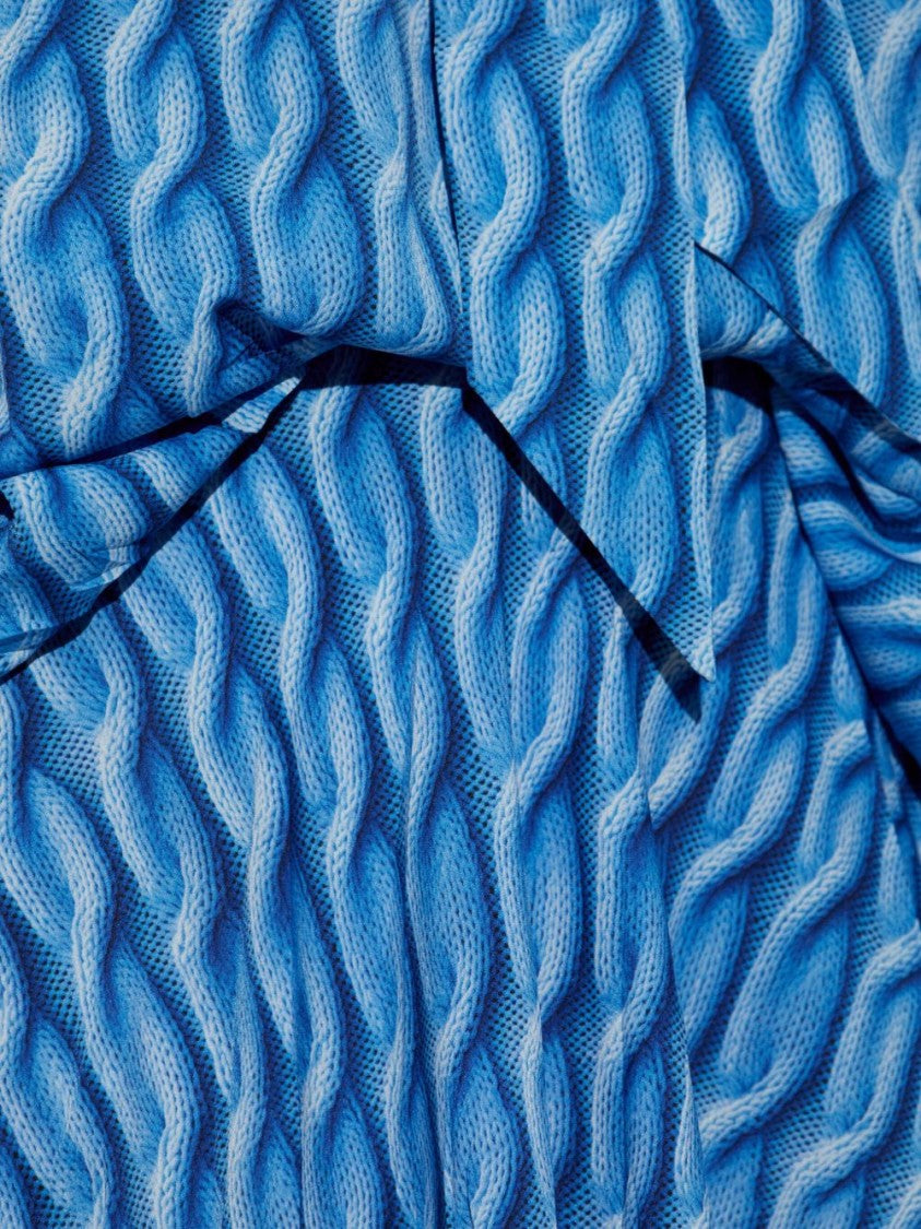 Balenciaga Wave Pattern Print Dress