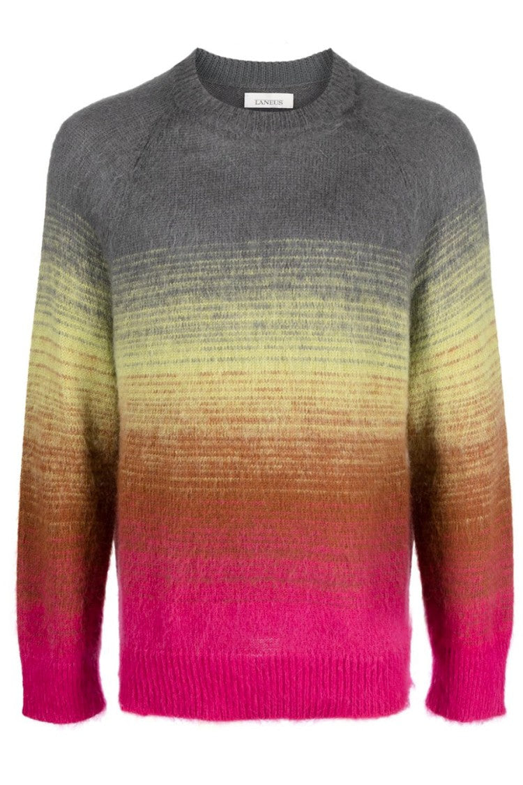 Laneus Multicolor Gradient Knit Sweater