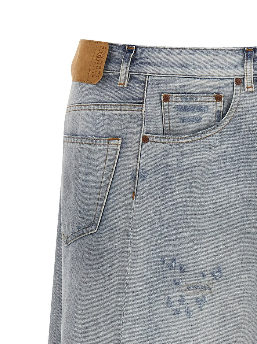 Mm6 By Maison Margiela Asymmetrical Construction Skirt