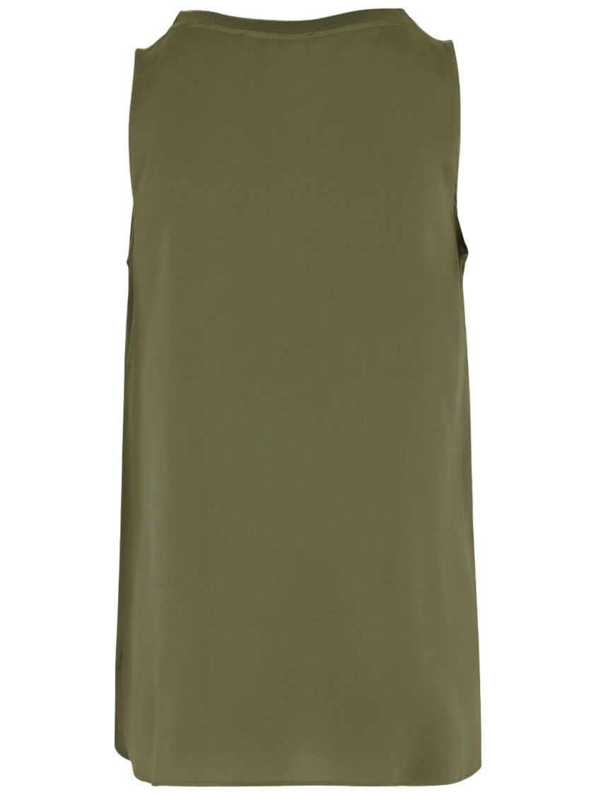 Q-Wins Sleeveless Stretch Cotton Top