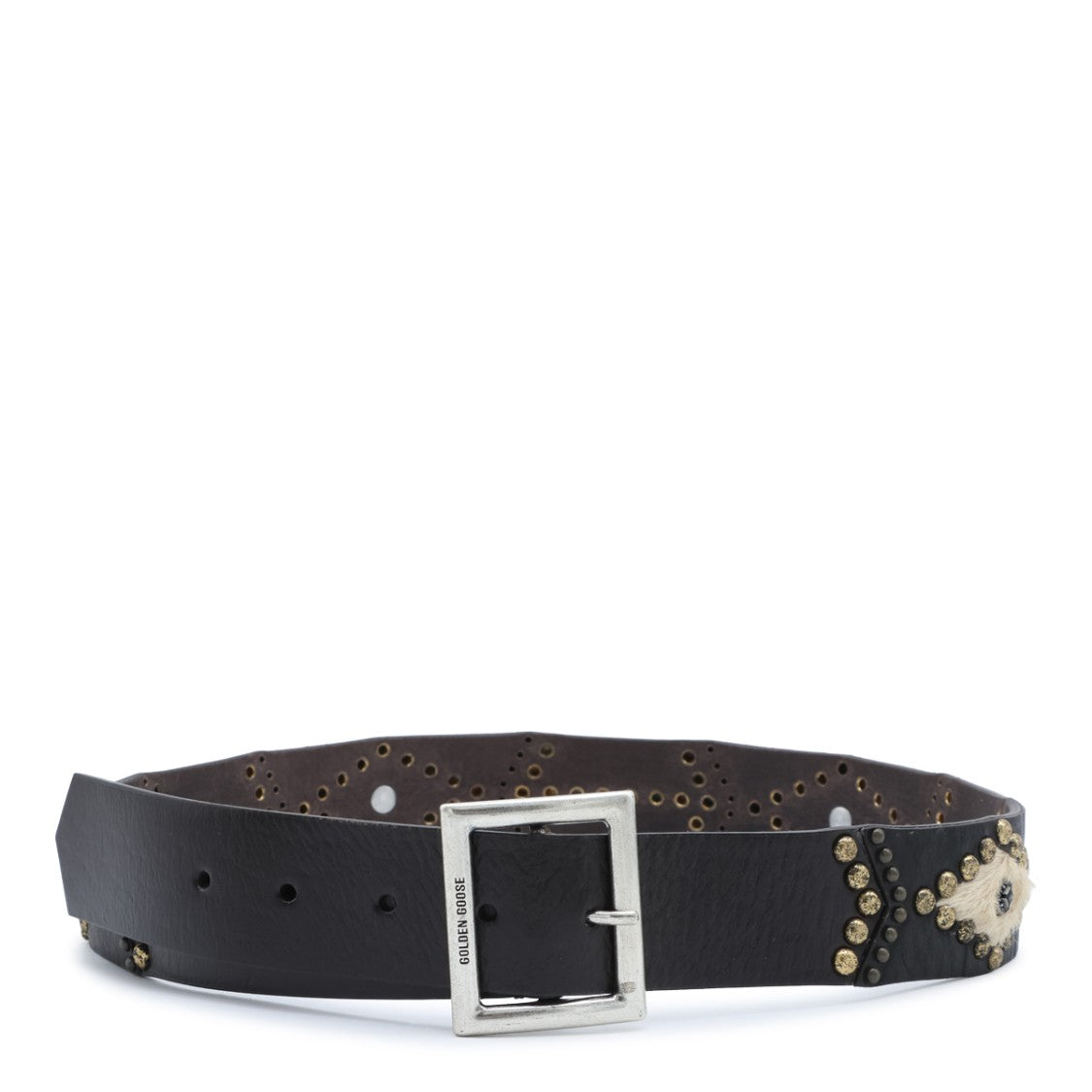 Golden Goose Brown Leather Boho Style Belt