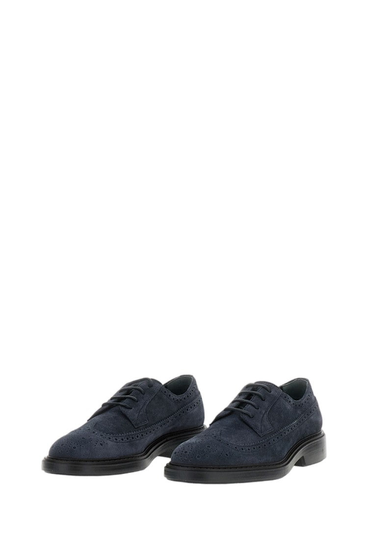 Hogan Blue Hogan H704 Derby Bucature Shoes