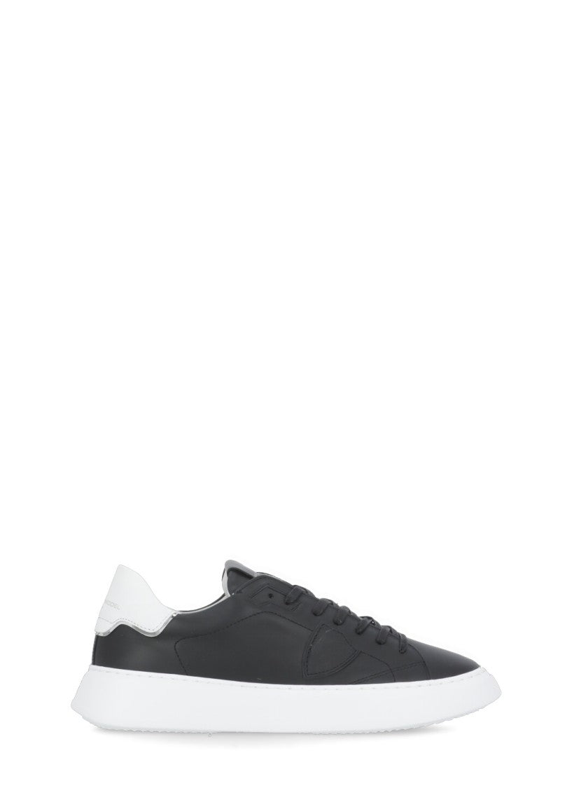Philippe Model Temple Low Sneakers With Contrasting Logo Heel