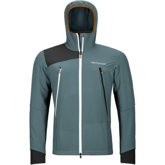 Ortovox Hooded Dark Arctic Grey Jacket With Functional Design And Fitted Silhouette