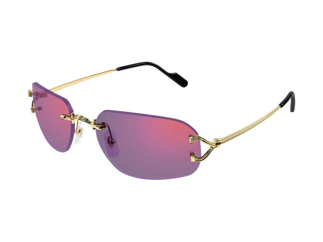 Cartier Gold Ct0663s Rimless Gradient Sunglasses
