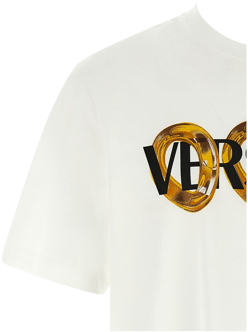 Versace Bold Front Logo Print Versace T-Shirt