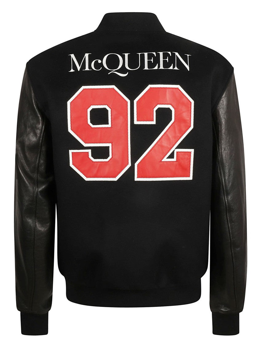 Alexander Mcqueen Black Varsity Jacket