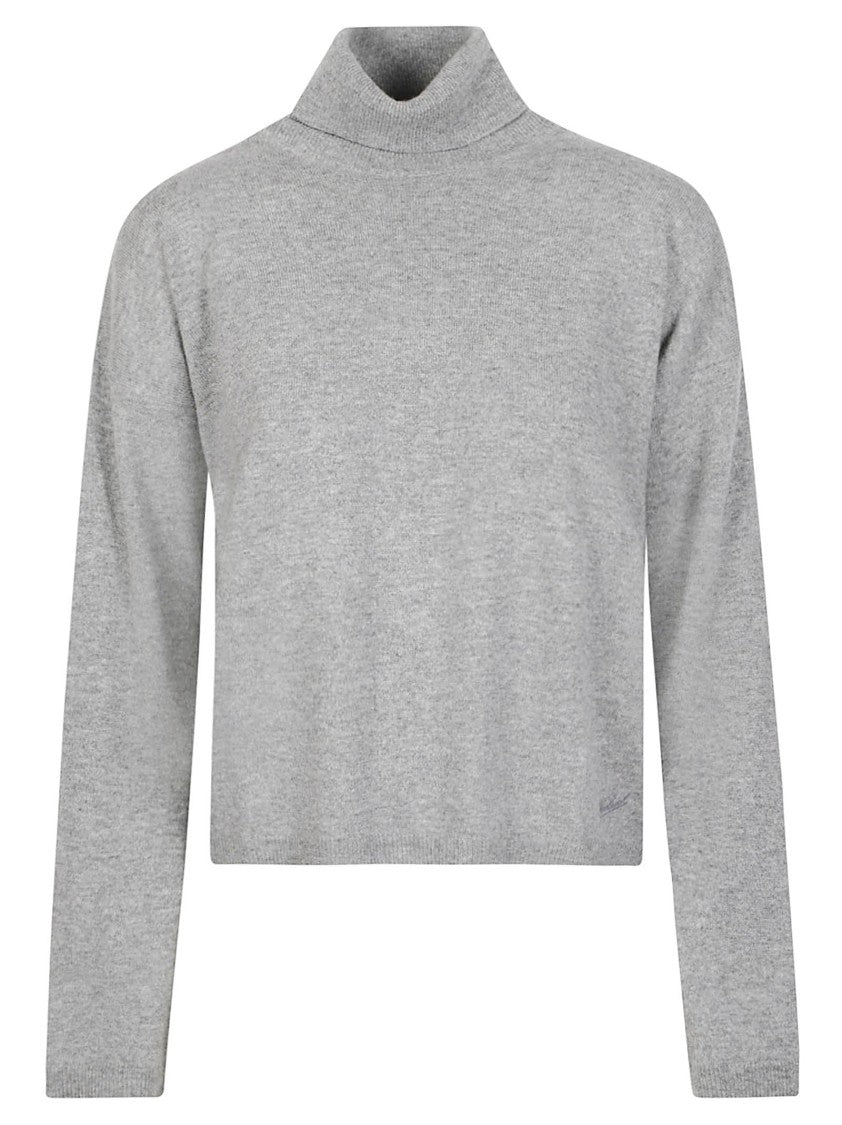Woolrich Comfort Turtle Neck Cropped Ribbed Wool-Blend Turtleneck