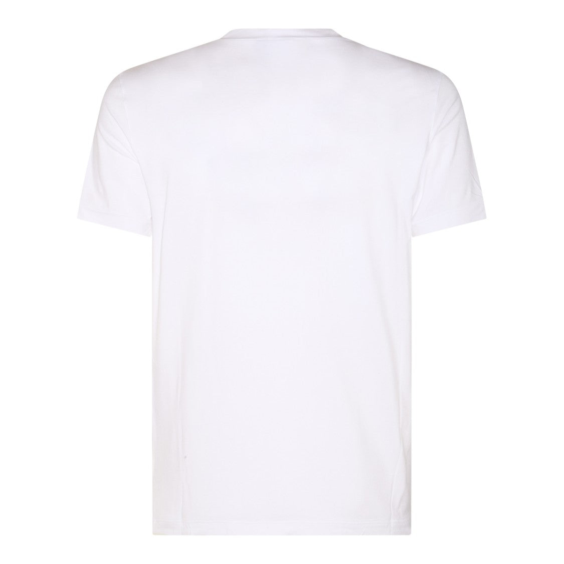 Giorgio Armani Viscose Blend White T-Shirt With Embroidered Logo