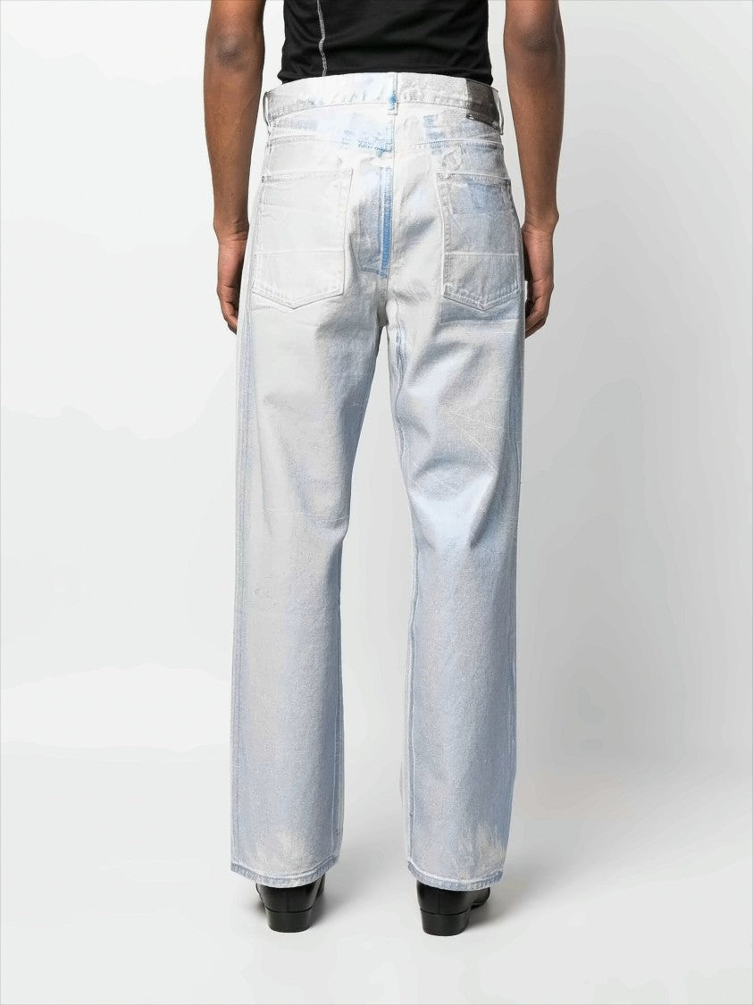 Our Legacy Loose-Fit Jeans With Foil Finish