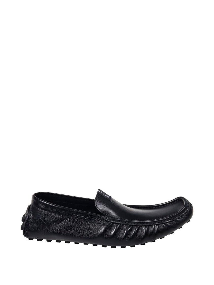 Balenciaga Black Portofino Calfskin Square Toe Loafers