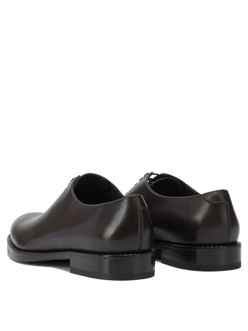 Ferragamo Brown Leather Lace-Up Shoes