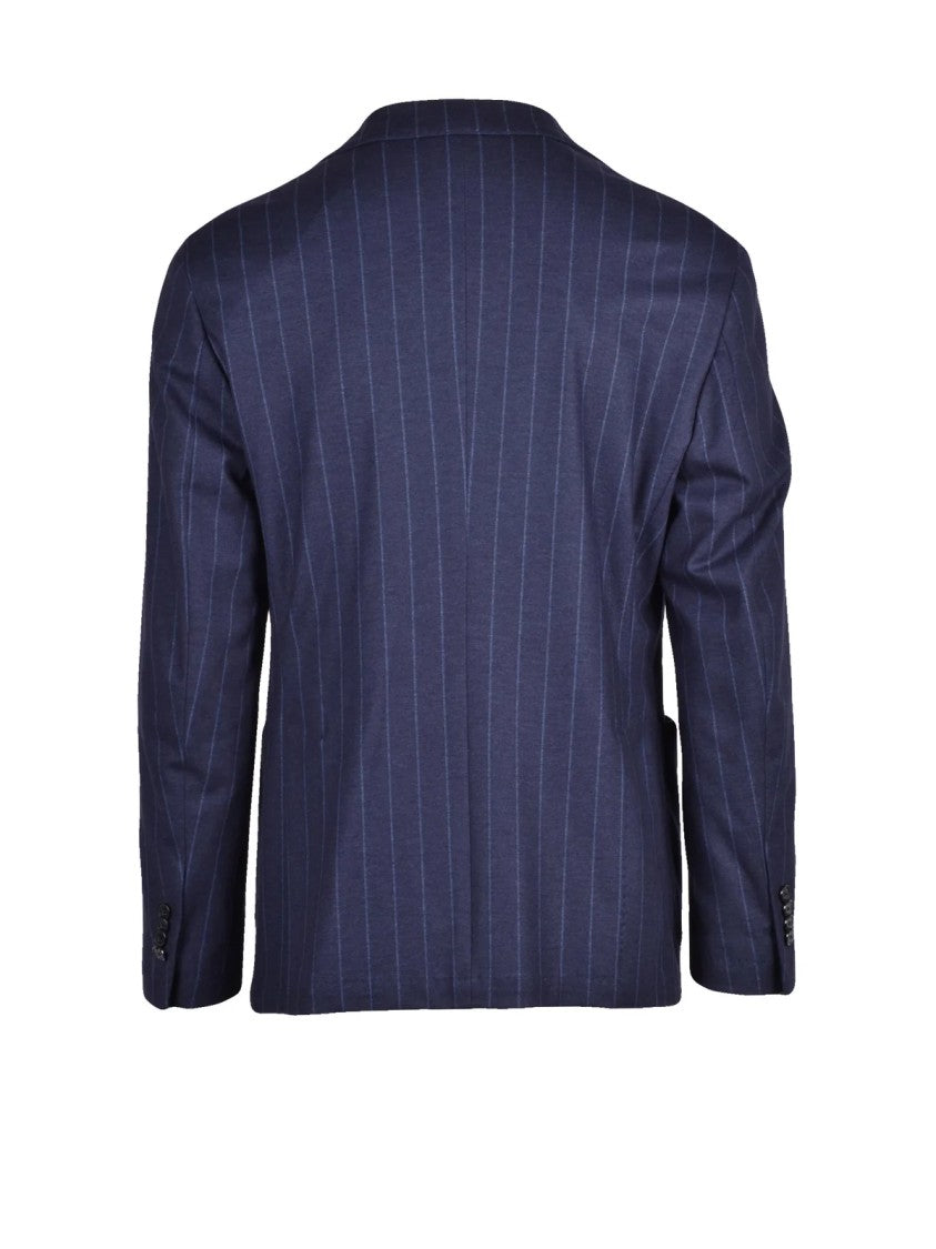 Manuel Ritz Blue Polyester-Blend Rounded Formal Suit