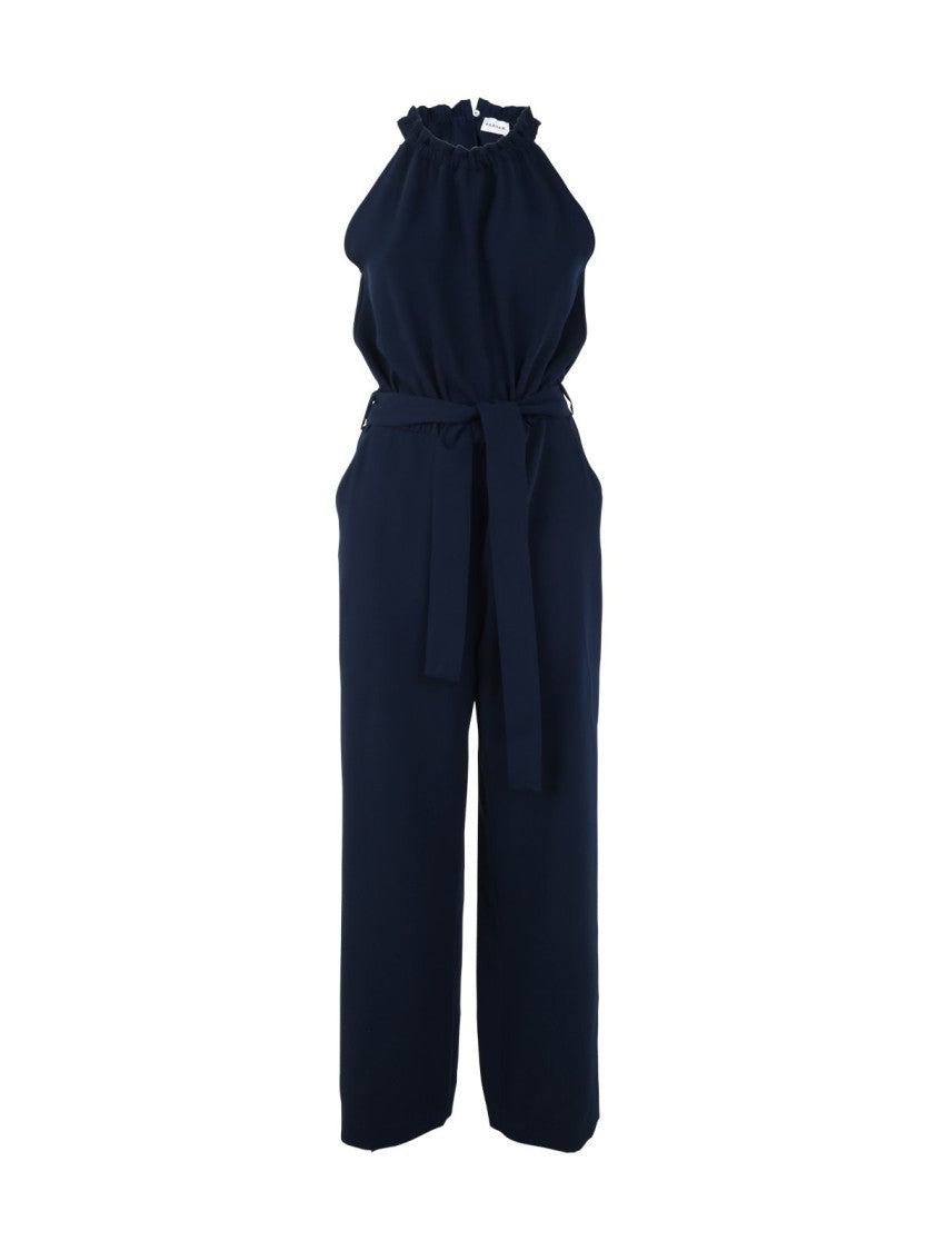 P.A.R.O.S.H. Halter Neck Jumpsuit With Ruffled Neckline