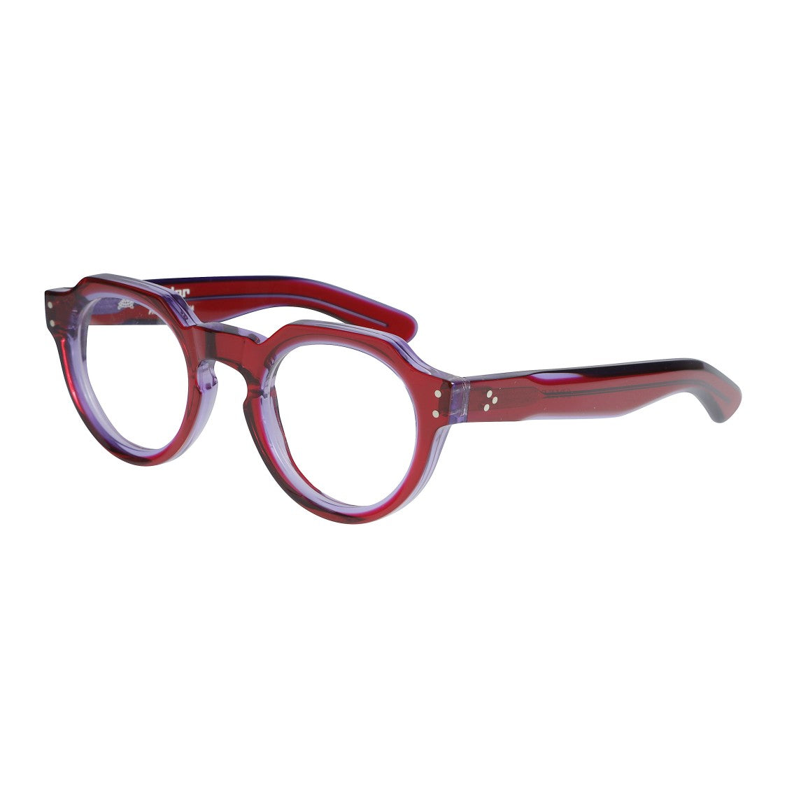 Kador Spike Bold Translucent Red Eyeglasses With Riveted Details