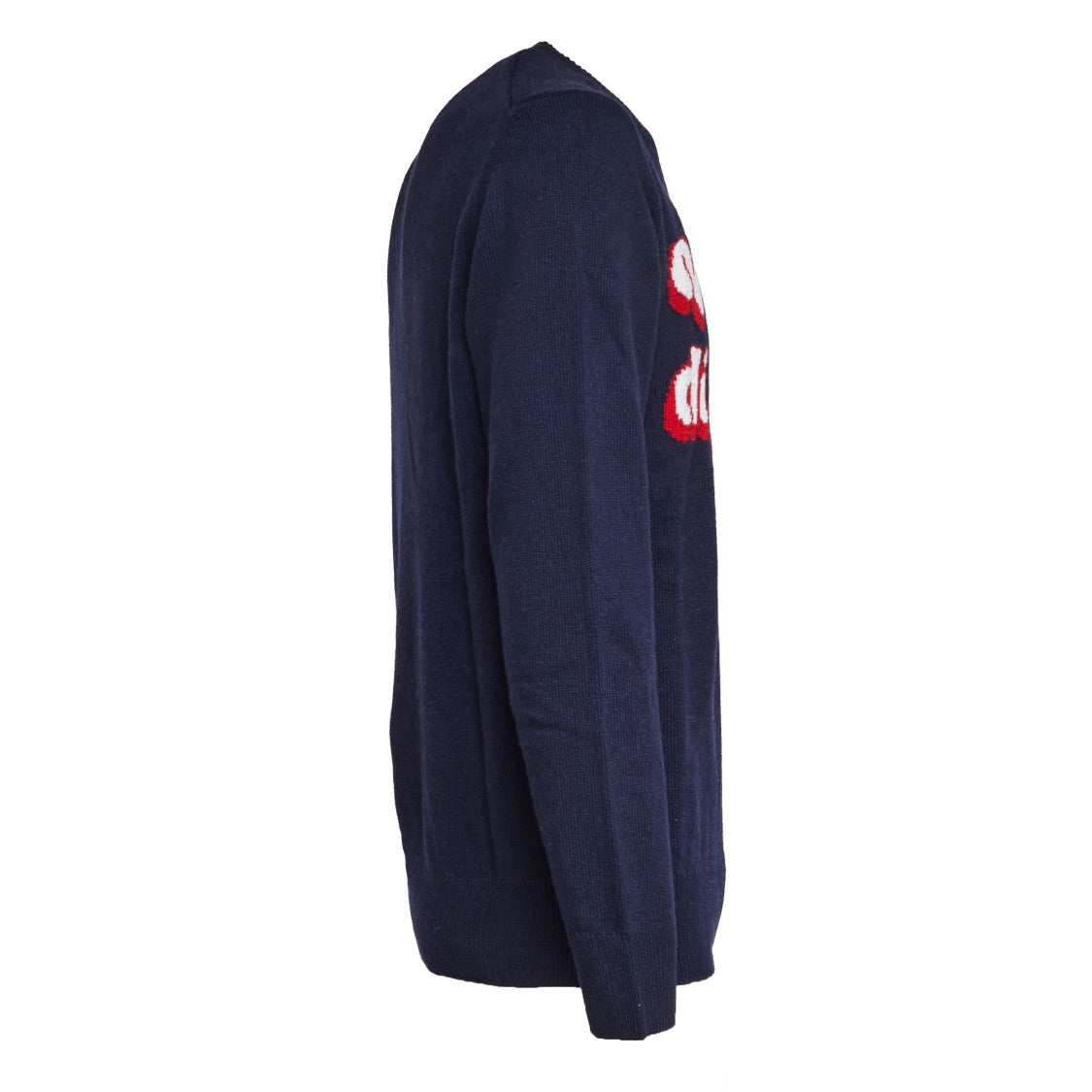 Mc2 Saint Barth Crewneck Sweater With Jacquard Logo And Ribbed Accents