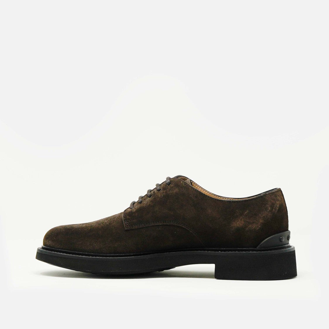 Tod's Brown Suede Rubber Sole Lace-Up