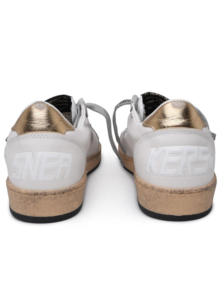Golden Goose Superstar Sneakers In White Leather
