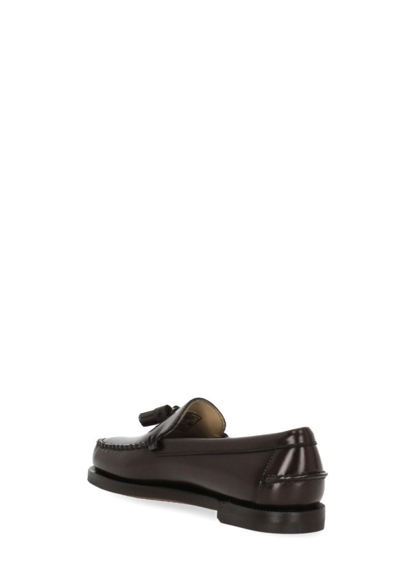Sebago Dark Burgundy Patent Leather Tasseled Loafers