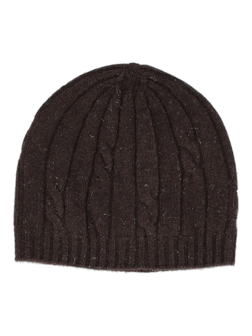 Peserico Speckled Cable Knit Hat