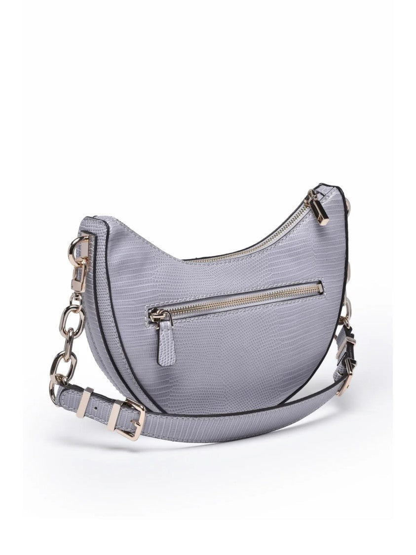 Guess Lavender Polyurethane Crescent Shoulder Bag