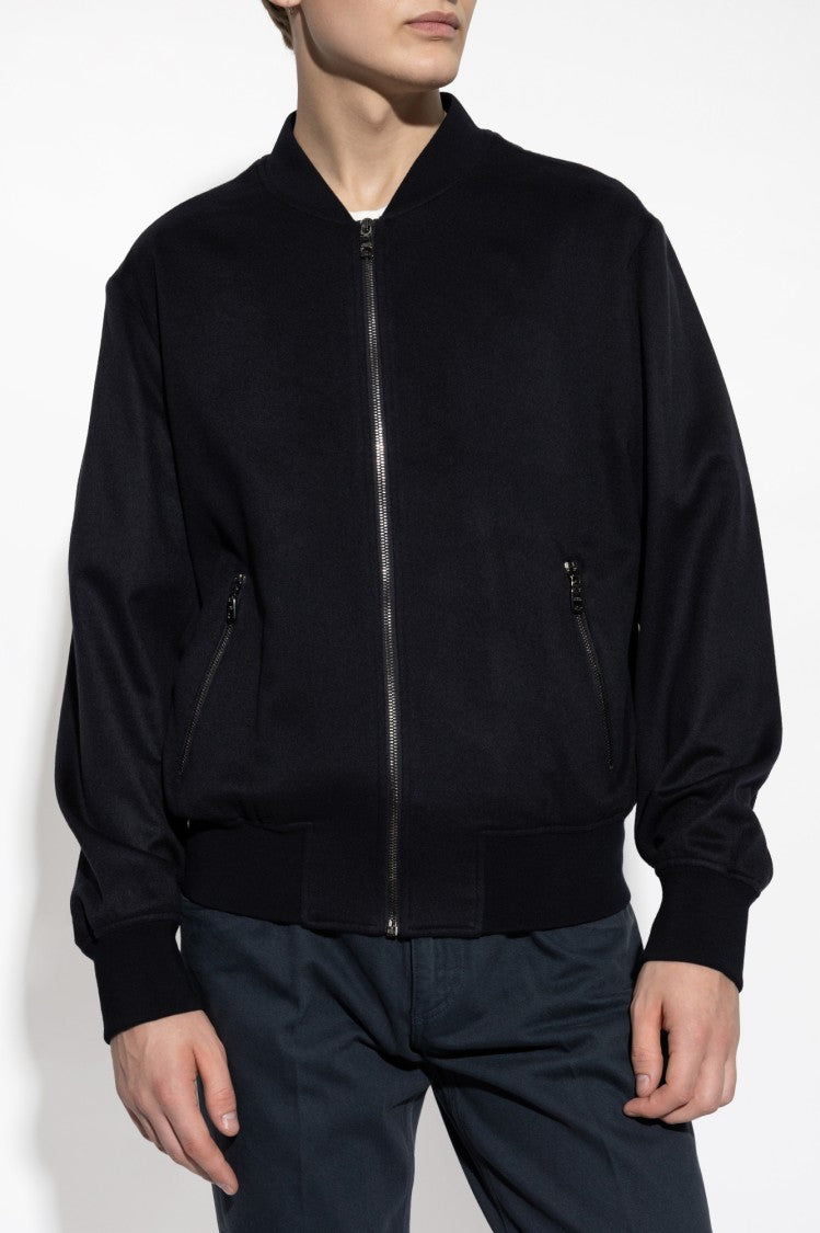 Dolce & Gabbana Navy Blue Cashmere Jacket