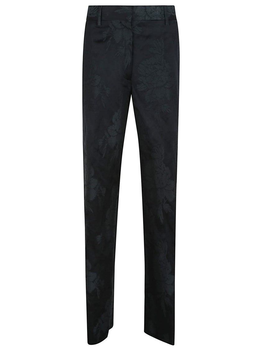 Dries Van Noten Trousers With Subtle Floral Pattern