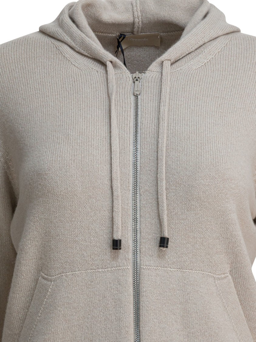 Drumohr Ribbed Cashmere Knitwear With Zip-Up Front