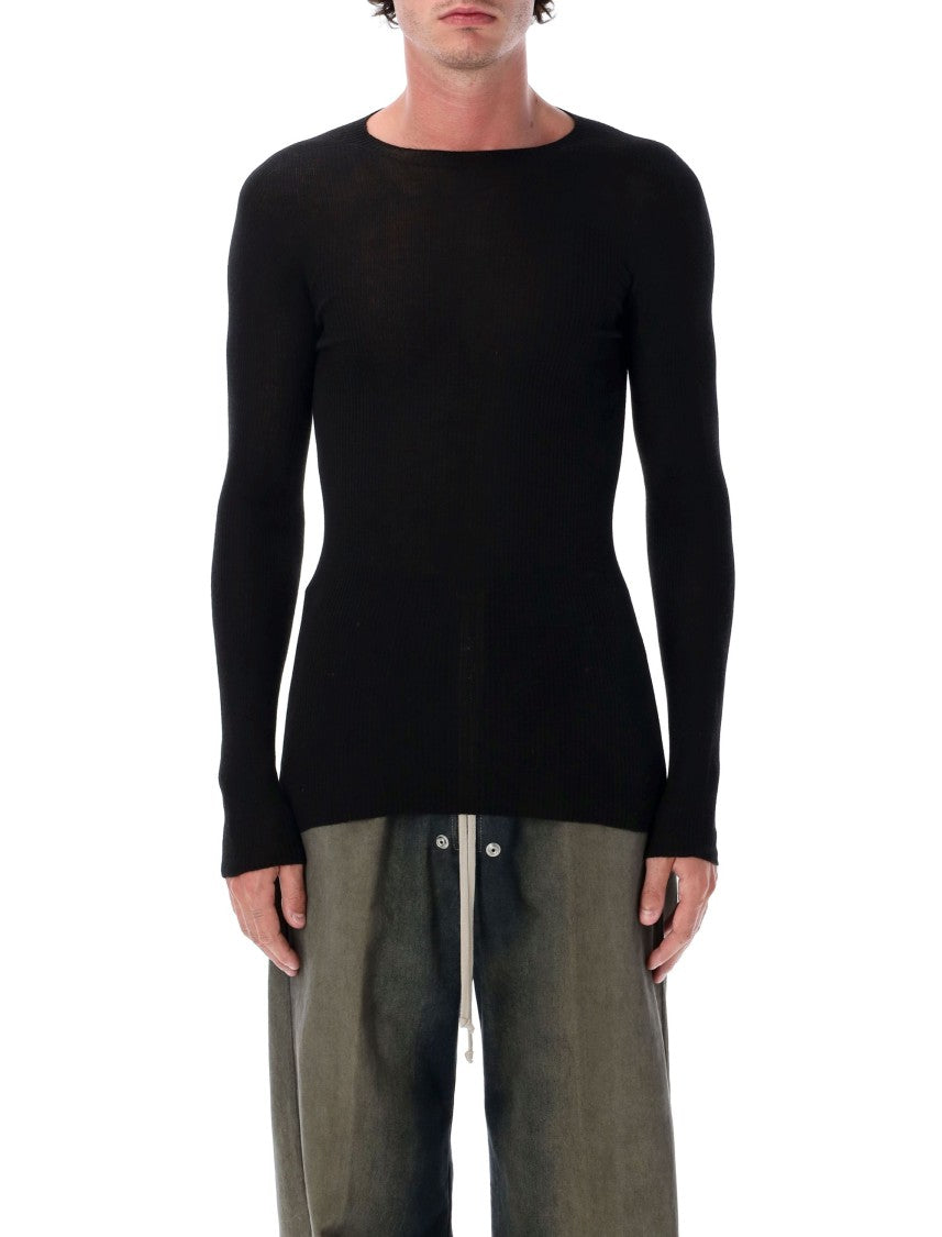 Rick Owens Ribbed Knit Crewneck Sweater