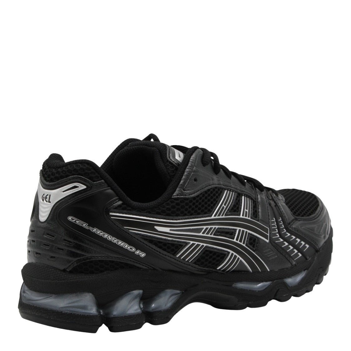 Asics Black Mesh Sneakers With Gel Cushioning