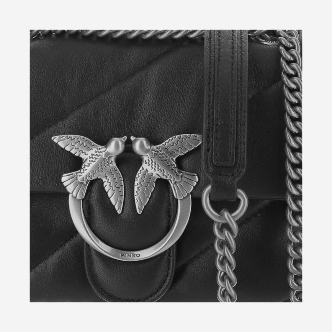 Pinko Quilted Nappa Leather Love Mini Puff Shoulder Bag