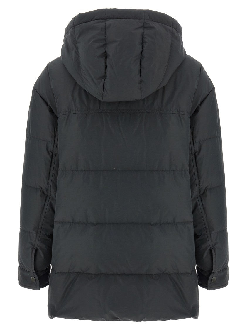 Brunello Cucinelli Knitted Neck Down Jacket