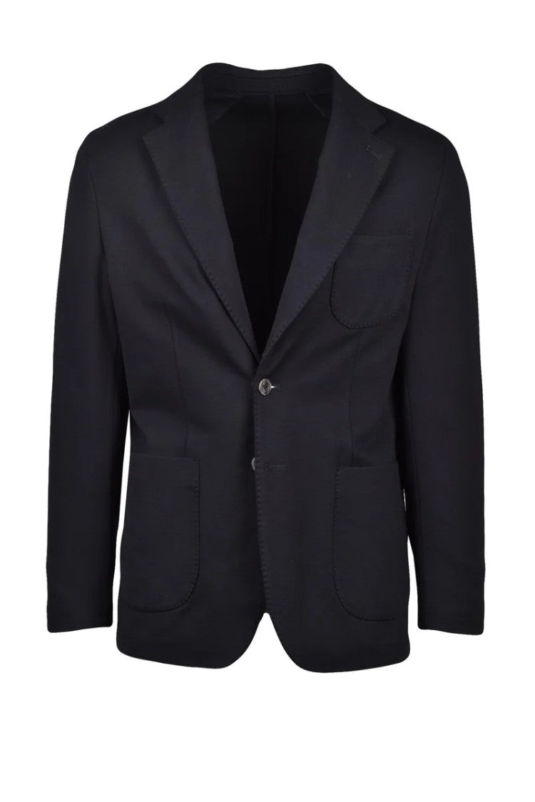 Anto Napoli Black Cotton Viscose Stretch Jacket
