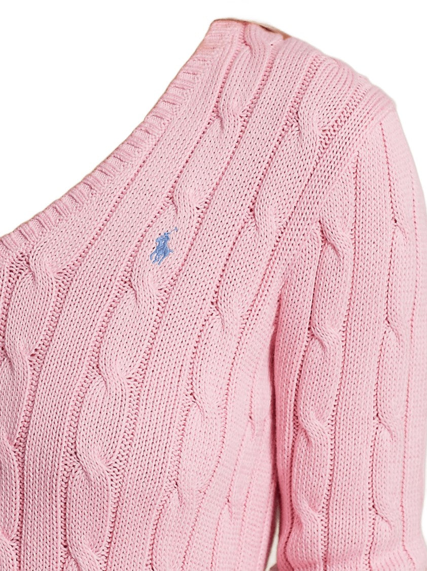 Polo Ralph Lauren Textured Cable Knit V-Neck Sweater