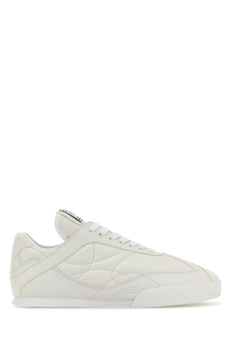 Chloé White Leather Kick Sneakers