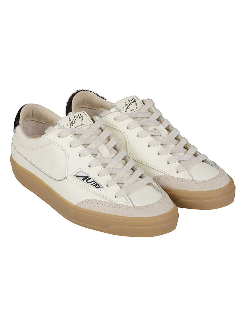 Autry Windscape Low White Leather Suede Sneakers