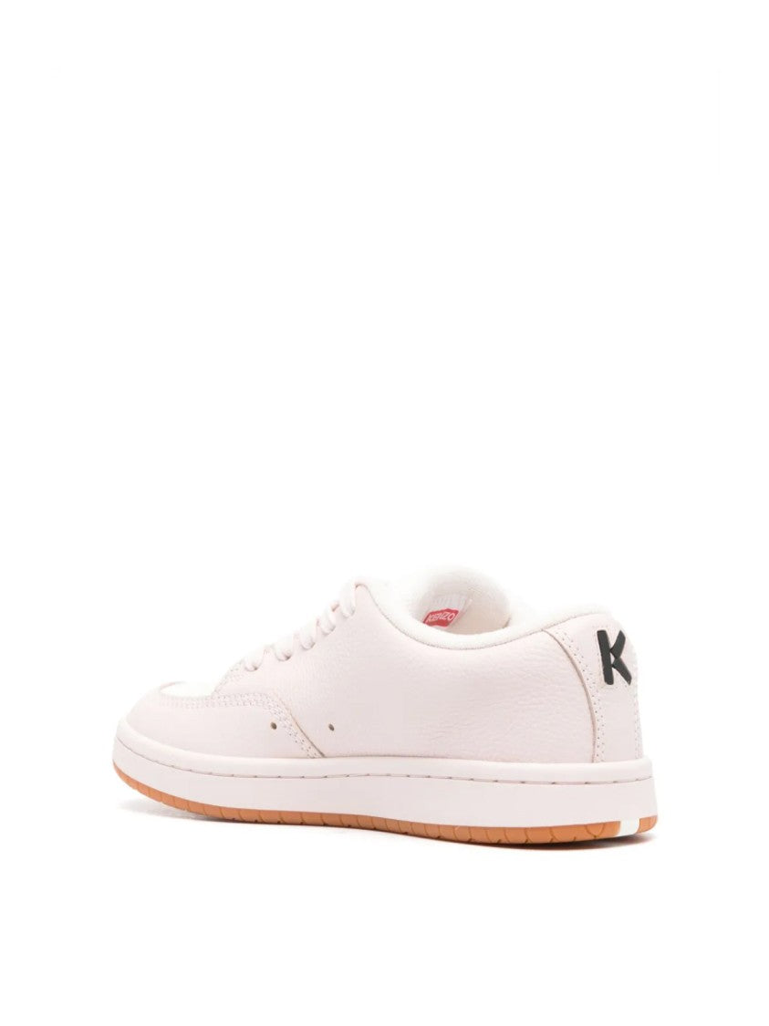 Kenzo Dome Logo Sneakers With Soft Leather Upper And Contrasting Rubber Sole