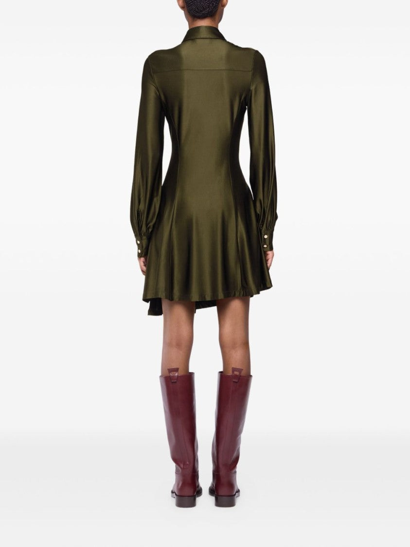 Rabanne Fitted Mini Dress With Asymmetrical Ruffle