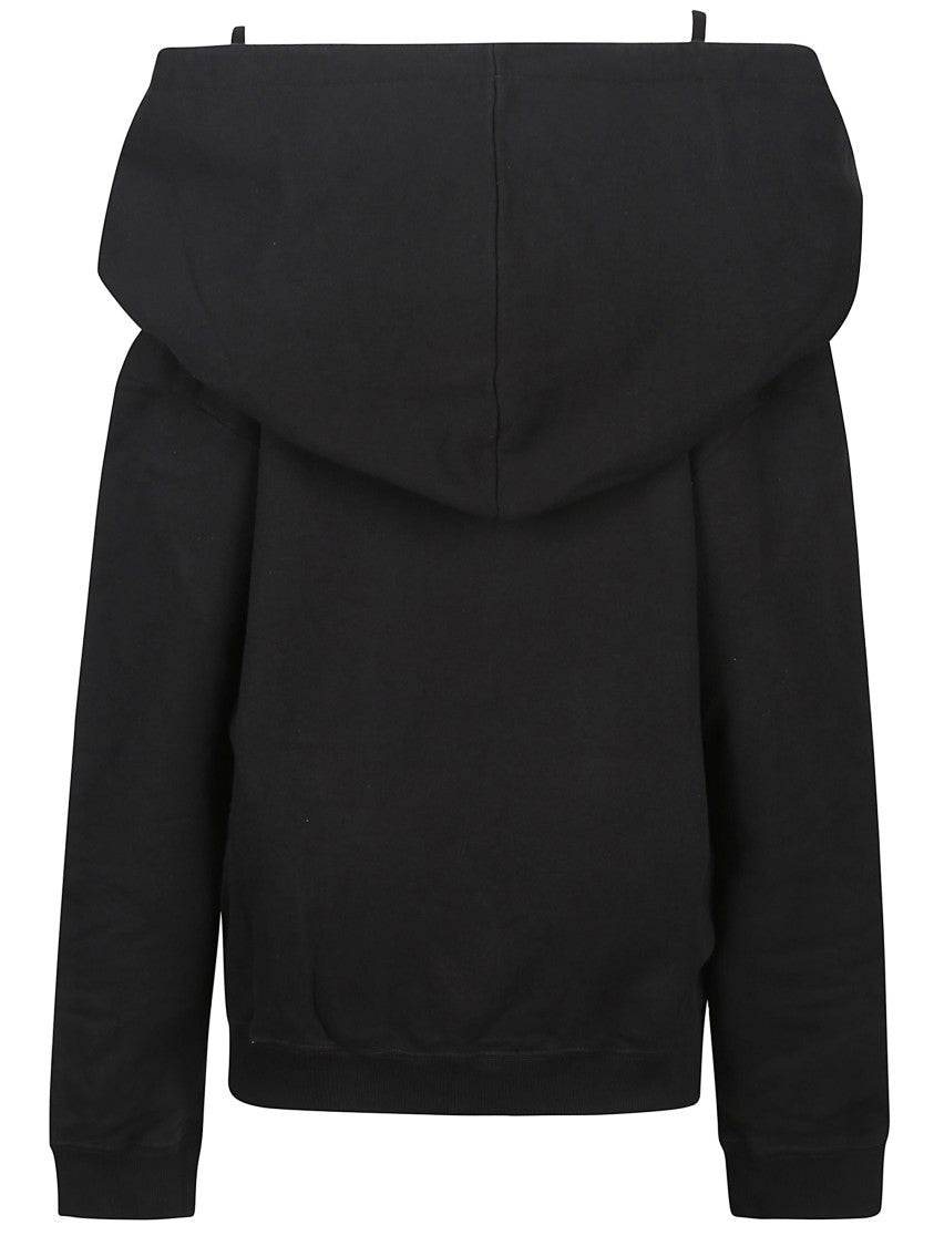 Mm6 By Maison Margiela Off-The-Shoulder Cotton Sweatshirt