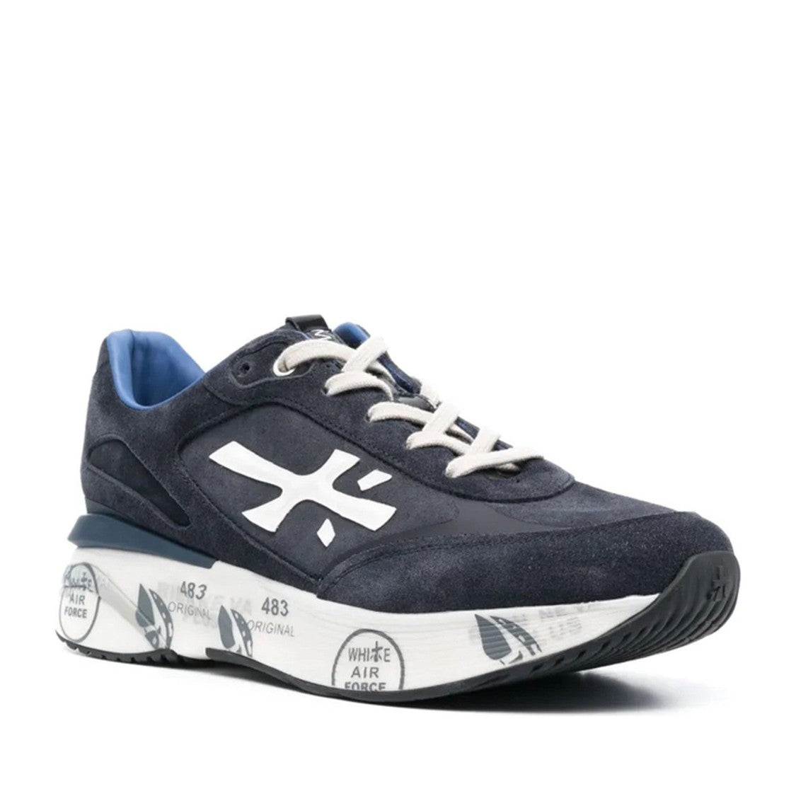 Premiata Blue Moerun Suede Cushioning Sneakers