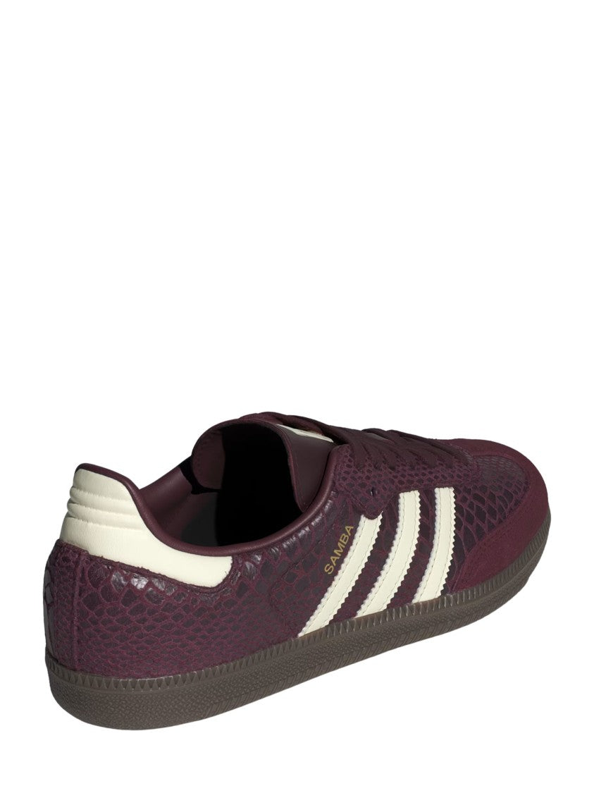 Adidas Burgundy Leather Samba Og Sneakers