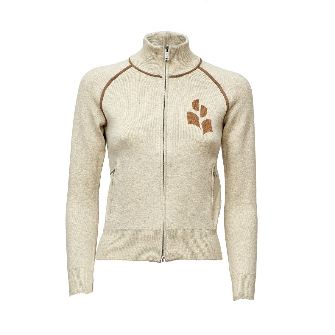 Isabel Marant Lanya Sporty Cotton-Wool Zip-Through Knit