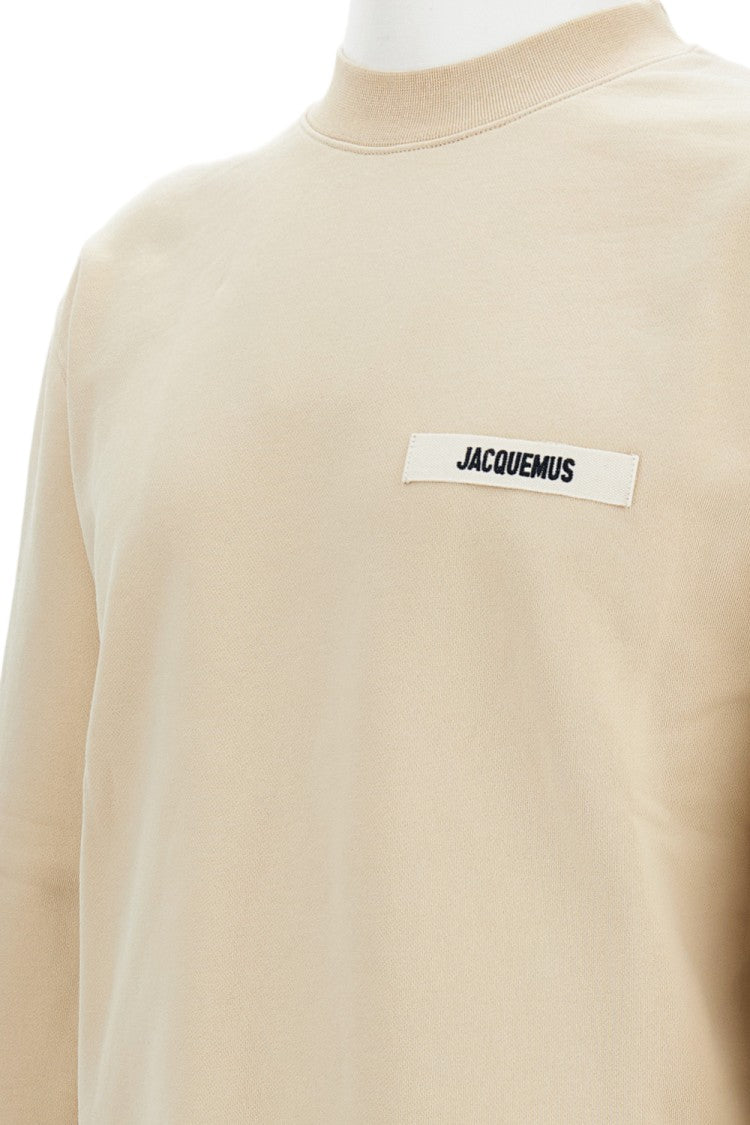 Jacquemus Minimalist Crewneck Sweatshirt With Ribbed Detailing